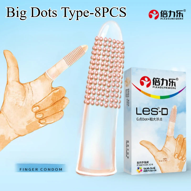 Clitoris Stimulate Finger Condoms for Women Vaginal Lesbian Sex Toys Finger Sleeves G Spot Massage Finger Cover Toys For Couples