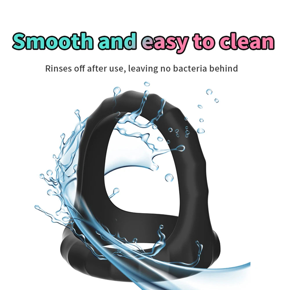 Male Cock Ring Silicone Penis Ring for Men Ejaculation Delay Semen Lock Ring Adult Supplies Male Masturbation Goods Sex Shop