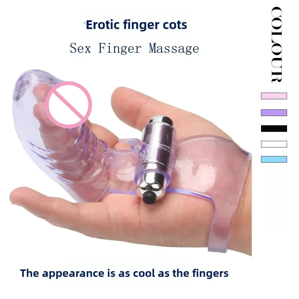 Vibrating Finger Cover Sex Toys for Couples Flirting Vibration G-spot Clitoris Stimulator Finger Condom Adult Sex Products Bdsm