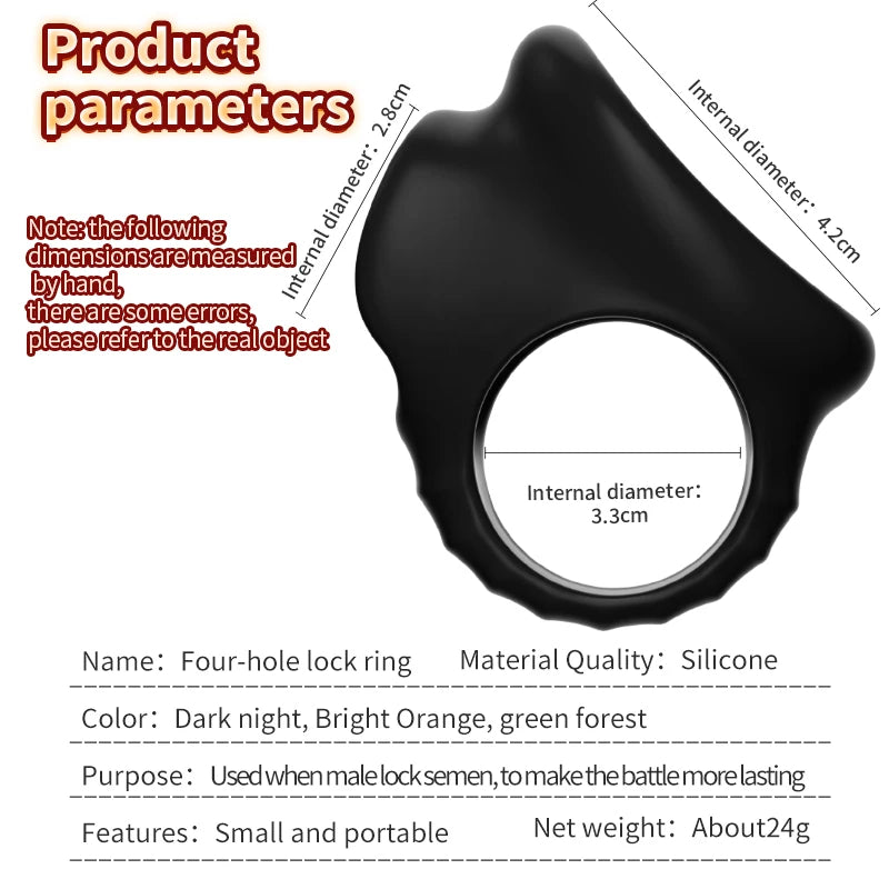 Silicone Semen Lock Ring Male Penis Rings Reusable Delay Ejaculation Lasting Scrotum Lock Ring Sex Toys for Men Adult Products