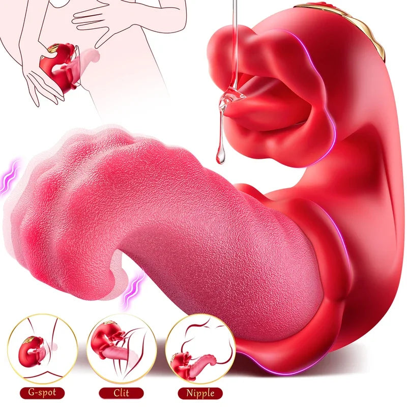 Vibrator Adult Sex Toys for Women Female Masturbation Tools Mouth Tongue Licking Sucking Vibrators G Spot Clit Anal Stimulation