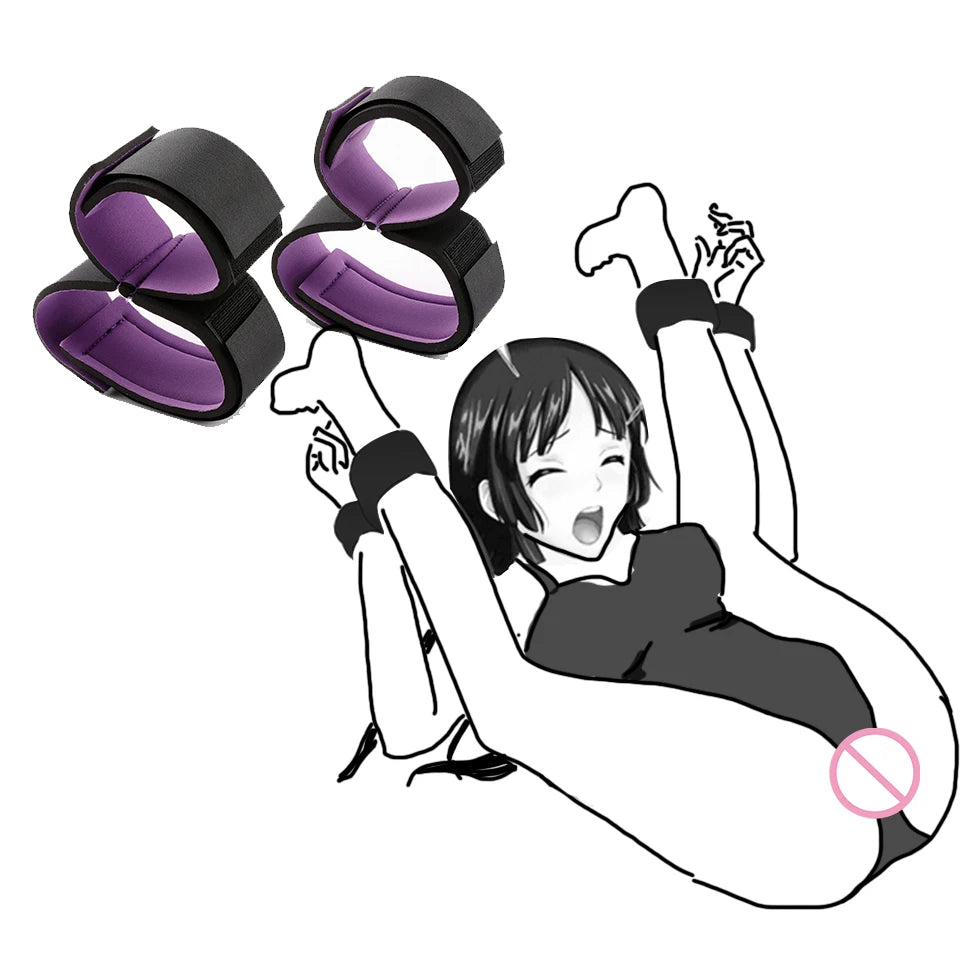 G-Spot Silicone Dildo Vibrator – Bondage Restraint Set for Couples | Handcuffs, Neck Collar, Gag Strap | Adult Intimacy Kit