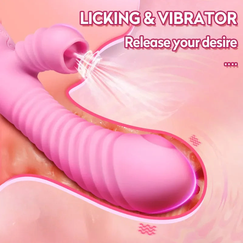 🌸 Vibe Lick™ 2-in-1 Clit and G-Spot Stimulator – Dual Sensation Pleasure Wand