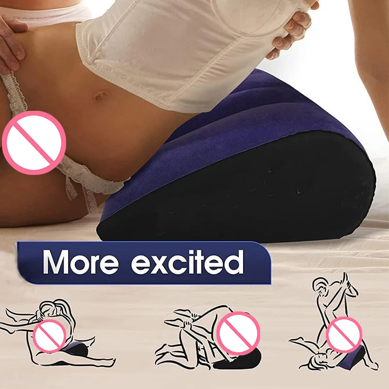 Velvet Surrender – Flocked Inflatable Pleasure Cushion