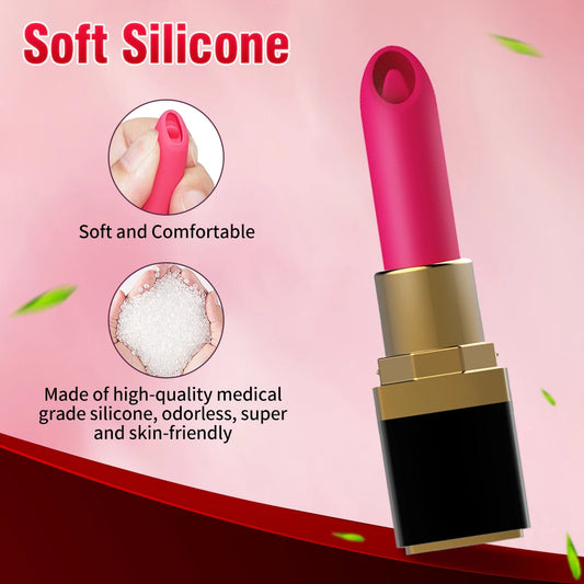 Mini Bullet Lipstick Vibrator – Discreet G-Spot &amp; Clitoral Stimulator with 10 Vibration Modes, USB Rechargeable, Waterproof