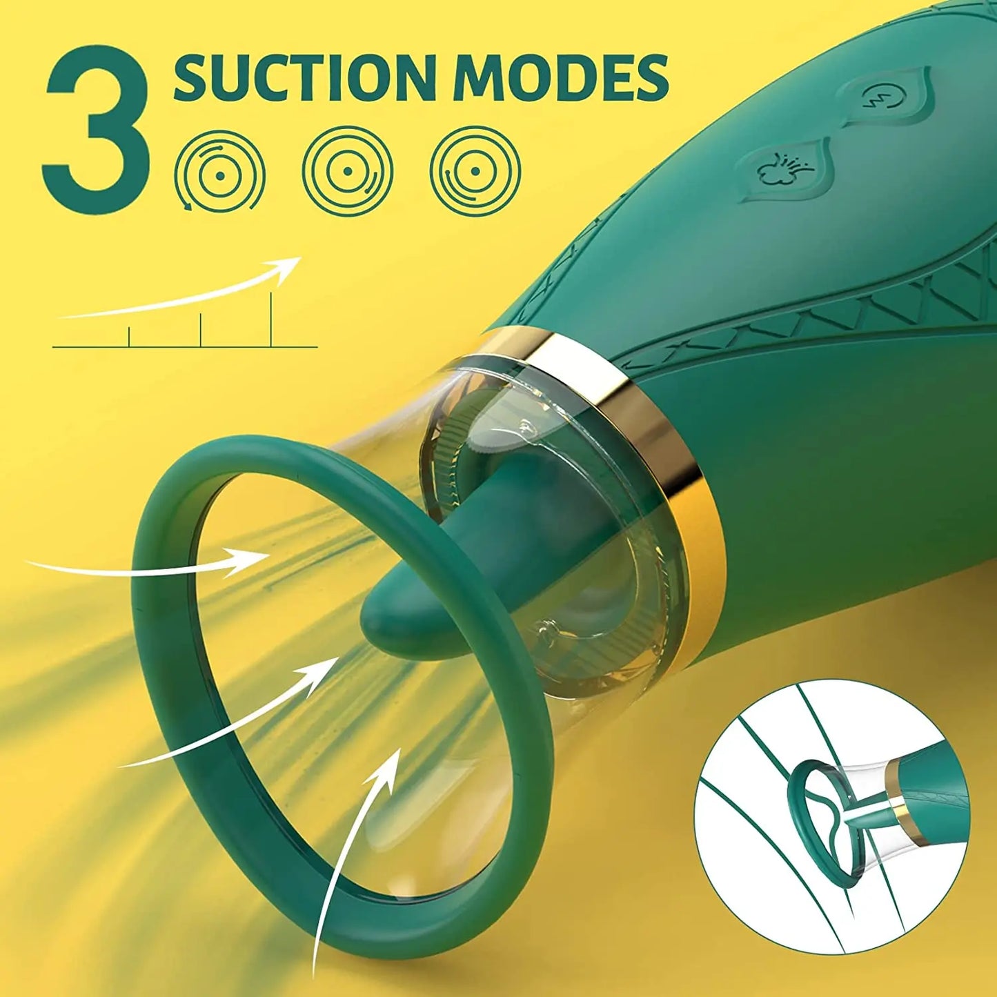 Rechargeable Clitoral and Nipple Tongue Vibrator – Suction and Licking Stimulator for Women