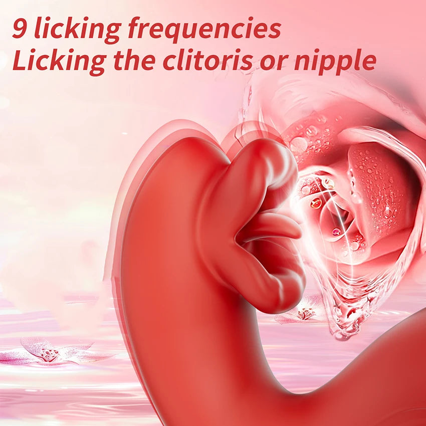 App Control Powerful Dildo Vibrator Tongue Wearable Clit Vagina G Spot Massager Nipple Anal Female Masturbate Sex Toy for Women