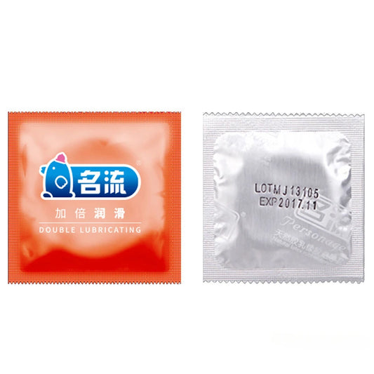 Ultra-Thin Natural Latex Condoms – 52mm Transparent, Hyaluronic Acid Lubricated, 30-Pack