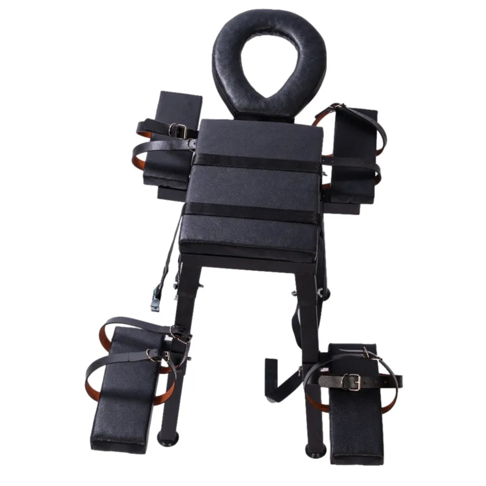 The Obsidian Throne – Erotic Love Chair and; Restraint Set - Bed Room Sex Furniture Erotic Love Chair BDSM