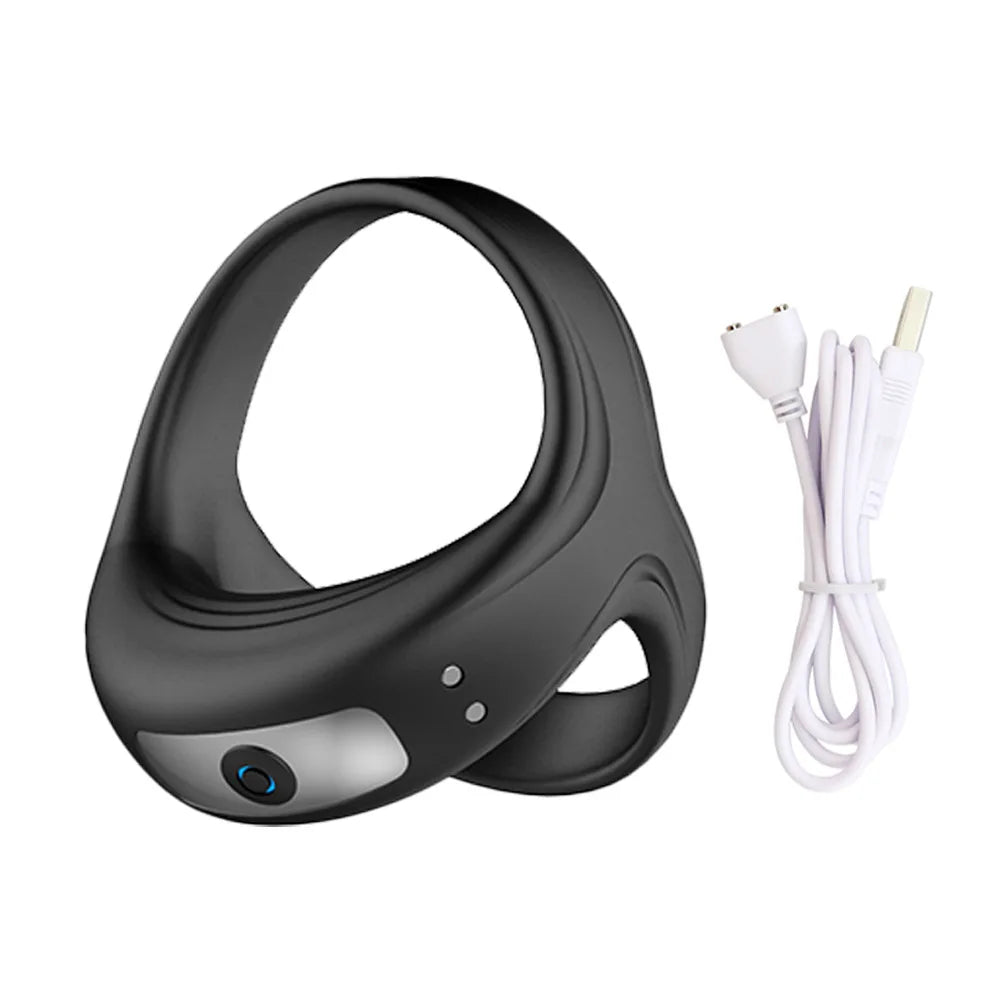 Penis Cock Ring Vibrator Vibrating Cockring Male Masturbator Delay Ejaculation Erection Sex Products Adults Toys for Men Couples