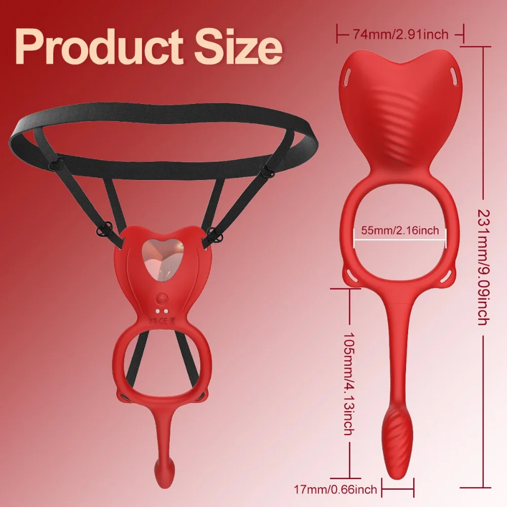 4-in-1 Wearable Vibrator 10-Frequency Vibration Penis Ring Clitoris Stimulator G-Spot Anal Massager Adult Sex Toys Masturbator