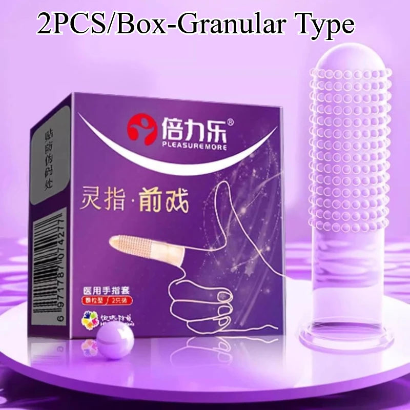 Clitoris Stimulate Finger Condoms for Women Vaginal Lesbian Sex Toys Finger Sleeves G Spot Massage Finger Cover Toys For Couples