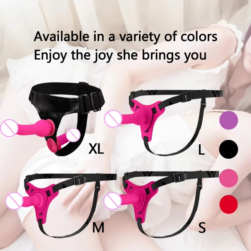 For Lesbian Women Erotic Toys Leather Wearable Strapon Penis G Spot Stimulator Adult Sex Toys Strap on Dildos Pants Sex Toy