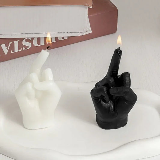 🖕 Creative Middle Finger Scented Candle – Bold, Funny &amp; Unapologetic Quirky Decor | Gag Gift | Bold Vibes Only