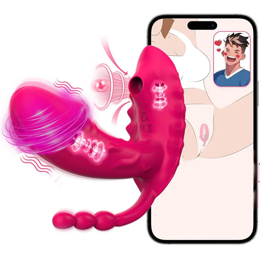 App Control Powerful Dildo Vibrator Tongue Wearable Clit Vagina G Spot Massager Nipple Anal Female Masturbate Sex Toy for Women