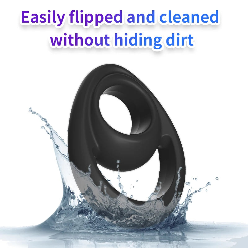 Silicone Cock Penis Ring Testis Restraint Erection Lasting Time Delay Ejaculation Ball Stretcher Sex Toy For Men Semen Lock Ring