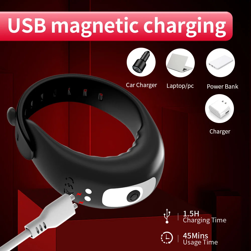 PulseSync — APP-Controlled Vibrating Penis Ring for Men
