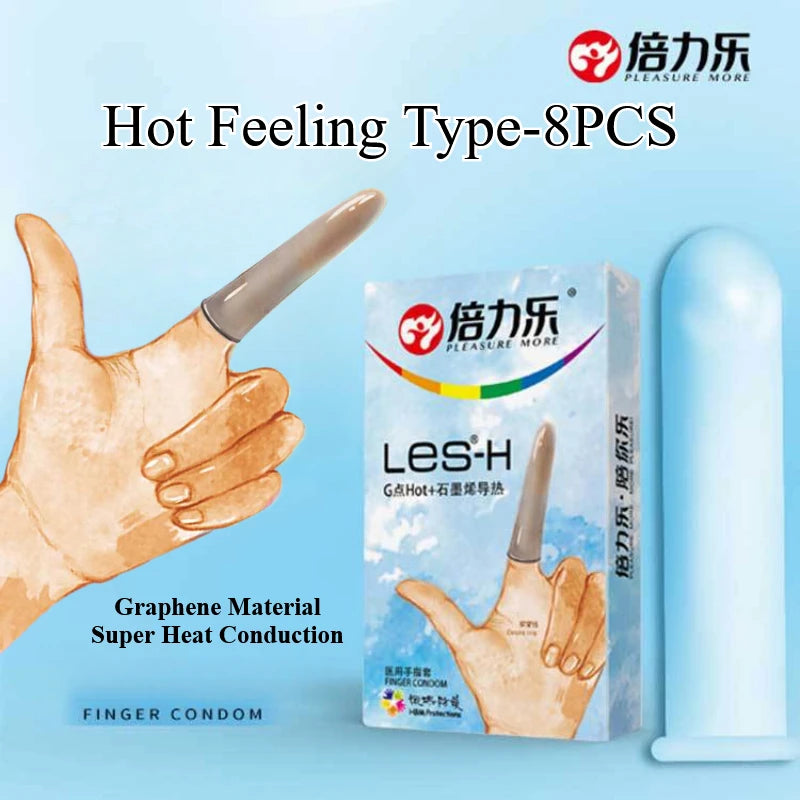 Clitoris Stimulate Finger Condoms for Women Vaginal Lesbian Sex Toys Finger Sleeves G Spot Massage Finger Cover Toys For Couples