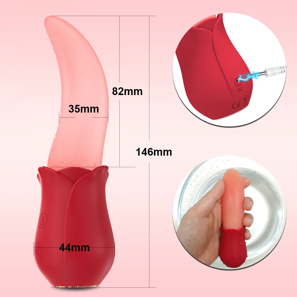 💋 Tongue Tease™ Licking Vibrator – Intense Oral Sensation for Nipple & Intimate Play