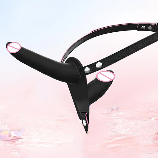 Strap On Wearable Double Penetration Cock G-Spot Dildo Panties for Lesbian Anus Vagina Massager Couples Sex Toys Adult Products