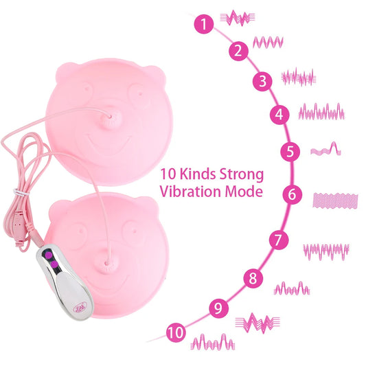 Tongue Lick Electric Breast Pump – 10-Speed Nipple Sucker &amp; Breast Massager for Women