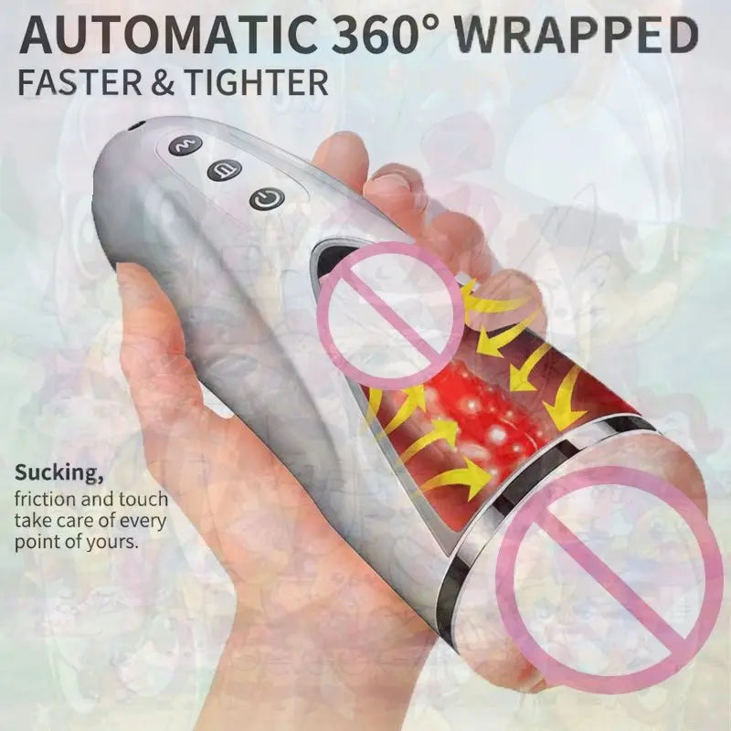 Realistic Oral & Vaginal Male Masturbator with Lifelike Texture, Lubrication Effect & Urethral Stim Stimulation